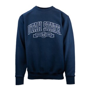 Navy Blue Utah State Since 1888 Crew Sweatshirt